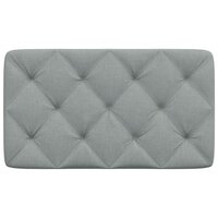 Hoofdbordkussen 80 cm stof lichtgrijs 4