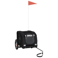 Hondenfietstrailer oxford stof en ijzer zwart 2