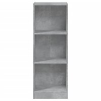 Boekenkast met 3 schappen 40x24x109 cm bewerkt hout betongrijs 4