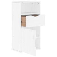 Bijzetkast met lade ODDA 40x24x79 cm massief grenenhout wit 5