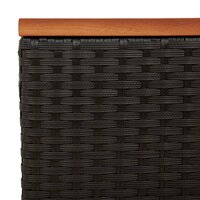 Tuinbijzettafels 2 st 55x34x37 cm hout poly rattan zwart 9