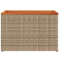 Tuinbijzettafels 2 st 55x34x37 cm poly rattan en hout beige 6