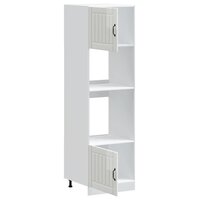 Ovenkasten 2 st Lucca bewerkt hout glanzend wit 5