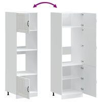 Ovenkasten 2 st Lucca bewerkt hout glanzend wit 8