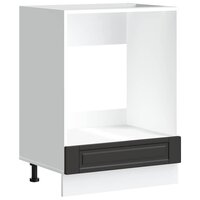 Ovenkast &quot;Porto&quot; bewerkt hout zwart 2