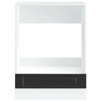 Ovenkast &quot;Porto&quot; bewerkt hout zwart 4