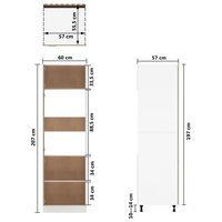 Koelkastkast 60x57x207 cm bewerkt hout sonoma eikenkleurig 9