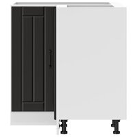 Keuken hoekonderkast Lucca bewerkt hout zwart 5