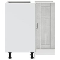 Keuken hoekonderkast Lucca bewerkt hout betongrijs 7