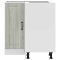 Keuken hoekonderkast Lucca bewerkt hout grijs sonoma eiken 5