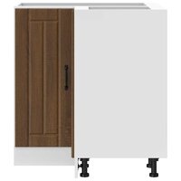 Keuken hoekonderkast Lucca bewerkt hout bruin eikenkleur 5