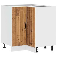 Keuken hoekonderkast Lucca bewerkt hout oud houtkleurig 2