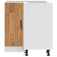 Keuken hoekonderkast Lucca bewerkt hout oud houtkleurig 5