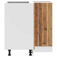 Keuken hoekonderkast Lucca bewerkt hout oud houtkleurig 7