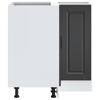 Keuken hoekonderkast &quot;Porto&quot; bewerkt hout zwart 7