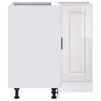 Keuken hoekonderkast &quot;Porto&quot; bewerkt hout hoogglans wit 7