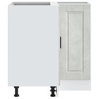 Keuken hoekonderkast &quot;Porto&quot; bewerkt hout betongrijs 7