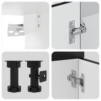 4-delige Keukenkastenset Kalmar bewerkt hout zwart 6