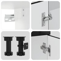 4-delige Keukenkastenset Lucca bewerkt hout zwart 6