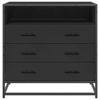 Ladekast 70x41x70 cm bewerkt hout zwart 4