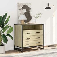 Ladekast 70x41x70 cm bewerkt hout sonoma eikenkleurig 3