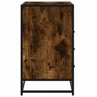 Ladekast 70x41x70 cm bewerkt hout gerookt eikenkleurig 6