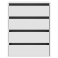 Ladekast 60x41x76 cm bewerkt hout wit 4