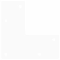 Haarspeld tafelpoten 4 st 42 cm massief staal wit 7