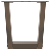 Eettafelpoten 2 st V-vormig 40x(30-31,3) cm staal naturel 5