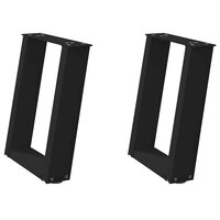 Salontafelpoten 2 st U-vormig 38x(42-43) cm staal zwart 2