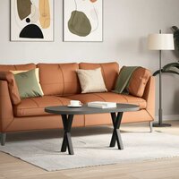 Salontafelpoten 2 st X-vormig 28x(42-43) cm staal zwart 2