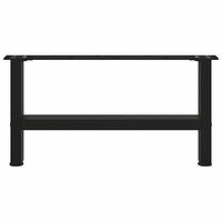 Salontafelpoten 2 st 60x(30-31) cm staal zwart 5