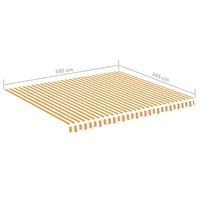 Vervangingsdoek voor luifel 4x3,5 m geel en wit 6