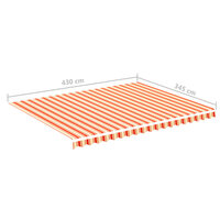 Vervangingsdoek voor luifel 4,5x3,5 m geel en oranje 6