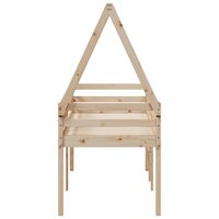 Hoogslaper met bedhuis massief grenenhout 80x200 cm 7