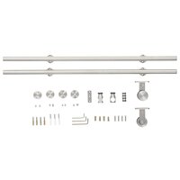 Schuifdeur onderdelenset 183 cm roestvrij staal zilverkleurig 4