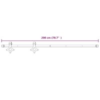 Beslagset voor schuifdeur 200 cm staal wit 7