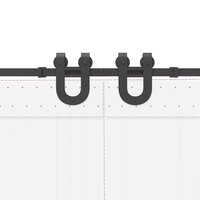 Doos met onderdelen voor schuifdeur 366 cm staal zwart 9