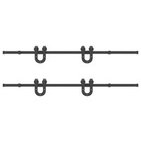 Doos met onderdelen voor schuifdeur 400 cm staal zwart 7