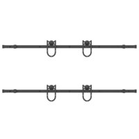 Doos met onderdelen voor schuifdeur 366 cm staal zwart 5