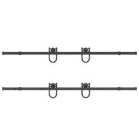 Doos met onderdelen voor schuifdeur 400 cm staal zwart 6