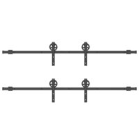 Doos met onderdelen voor schuifdeur 400 cm staal zwart 7