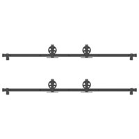 Doos met onderdelen voor schuifdeur 366 cm staal zwart 6