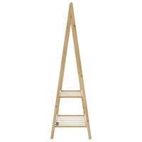 Kledingrek met schappen 96x45,5x150,5 cm bamboe 5