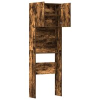 Wasmachinekast 64x24x190 cm bewerkt hout gerookt eikenkleurig 6