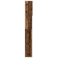 Wasmachinekast 64x24x190 cm bewerkt hout oud houtkleurig 7