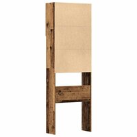 Wasmachinekast 64x24x190 cm bewerkt hout oud houtkleurig 8