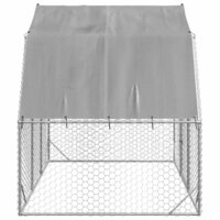 Kippenren met dak 2,5x2x2,25 m gegalvaniseerd staal 4