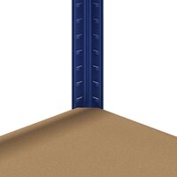 Opbergrekken 3 st 5-laags staal en bewerkt hout blauw 9