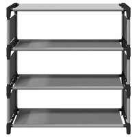 Schoenenrek 4-laags 54x28x55 cm nonwoven stof grijs 5